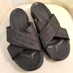 Croc Women's Capri Shimmer Xband Sandals Sz 10 M